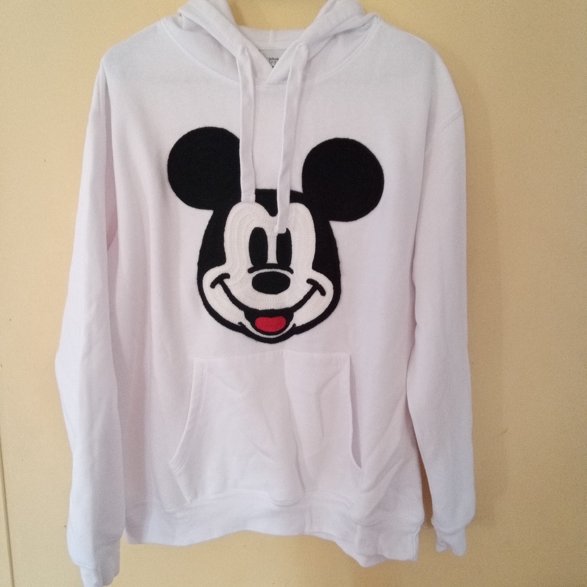 Disney White Mickey Mouse Crochet Women's Hoodie